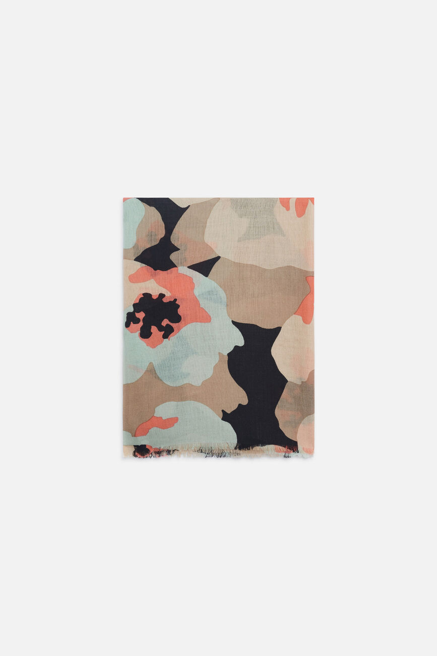 Foulard lorie 100% laine sable femme