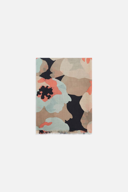 Foulard lorie 100% laine sable femme