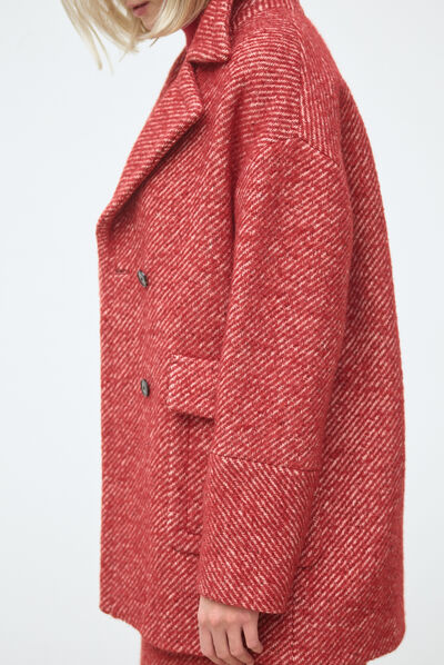 manteau mathias rouge femme