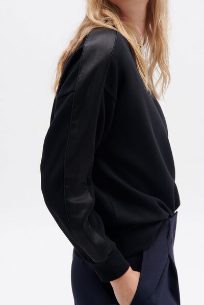 T-shirt tilleul preto mulher