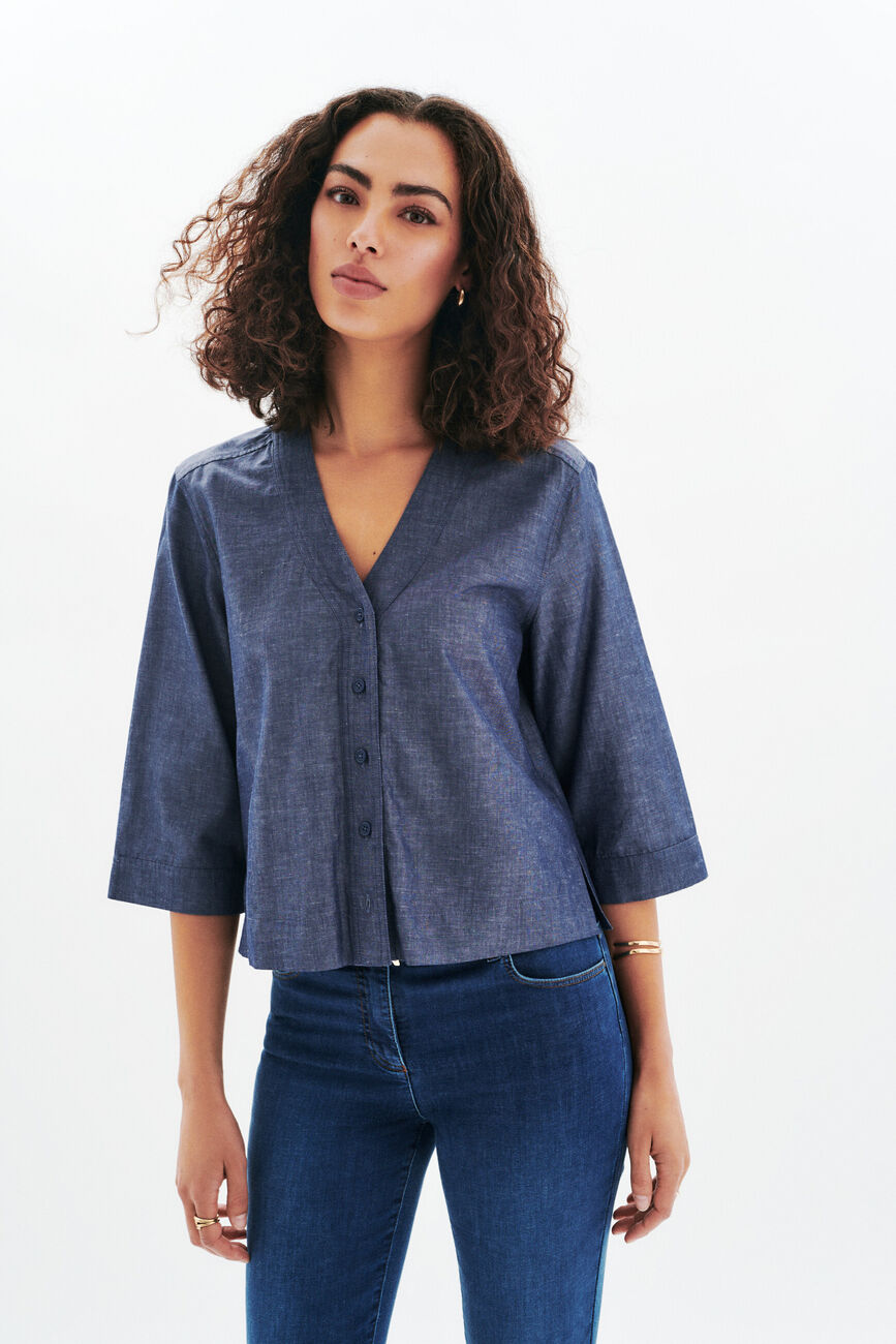 Camisa Calisa azul-marinho mulher