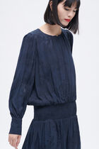 recile dress navy blue woman