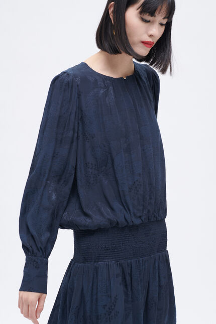 recile dress navy blue woman