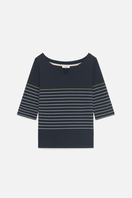 T-shirt tolympia bleu marine femme