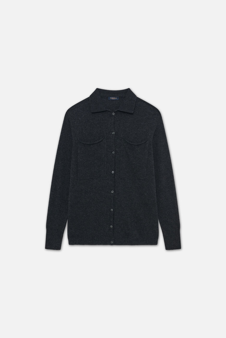 Mpatty sweater made in Italy dark grey woman