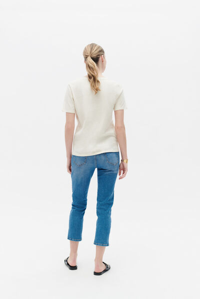 tshirt jin beige femme