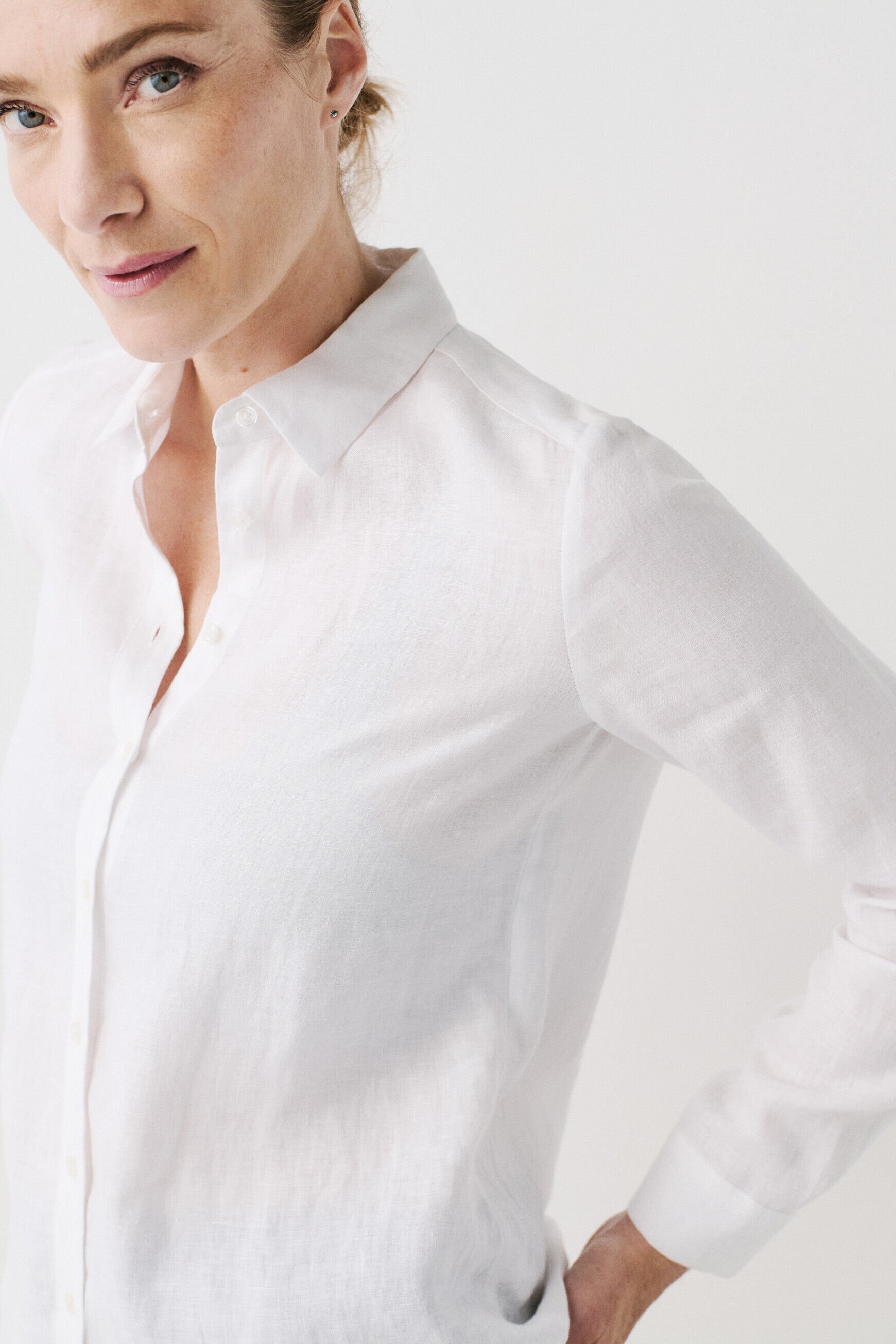 chemise brenda 100% lin blanc femme