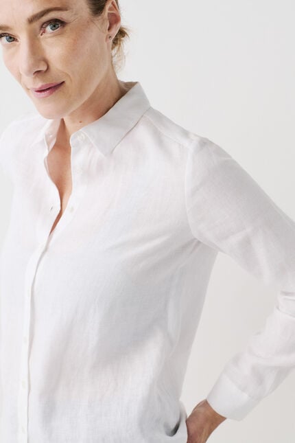 chemise brenda 100% lin blanc femme