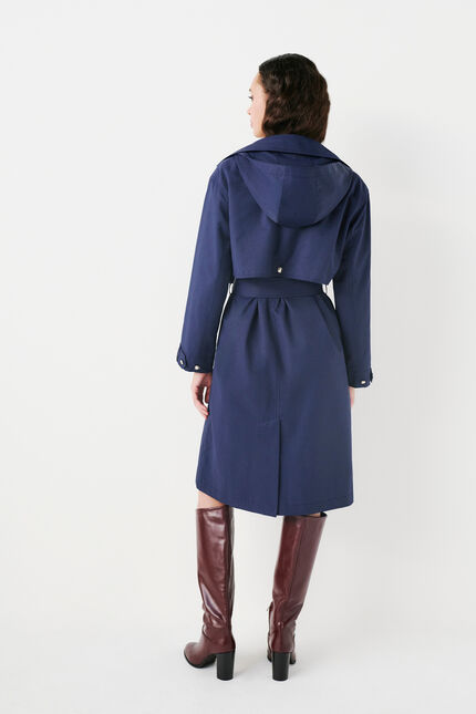 Trench gateau bleu marine femme