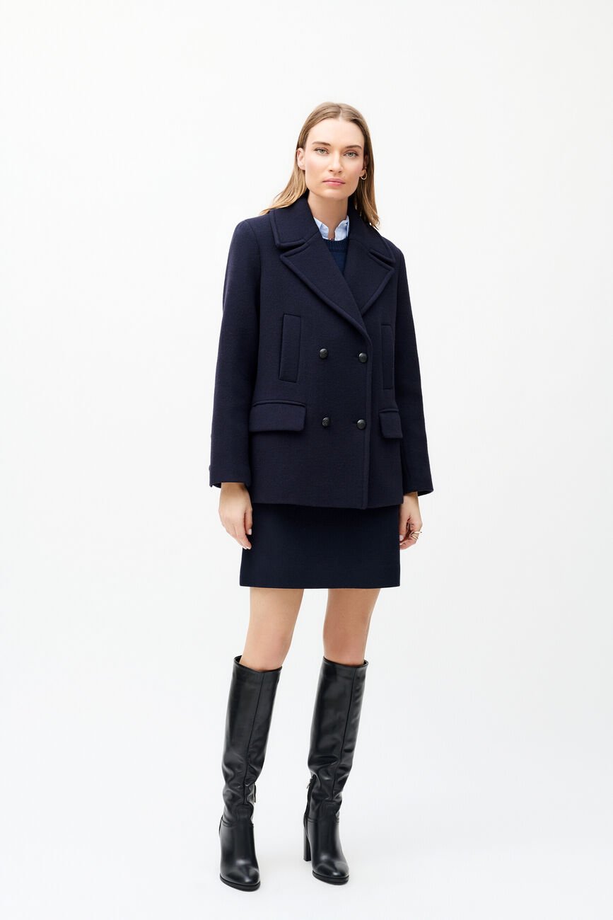 Manteau Gabane bleu marine femme