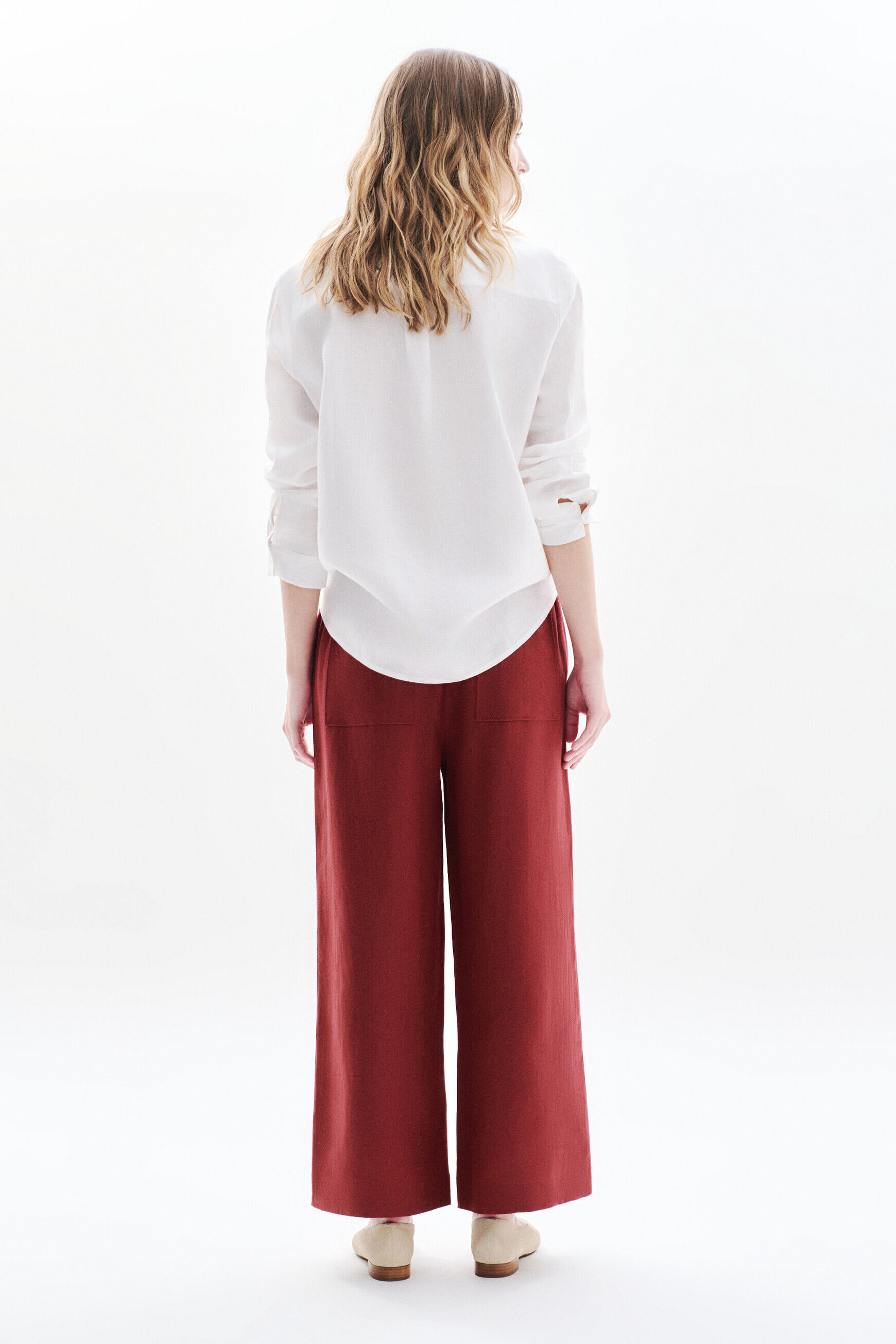 パンツ GOLDEN  Marley virgin wool blend trousers MAROON Golden Goose Deluxe Brand Marley Virgin Wool Blend Trousers