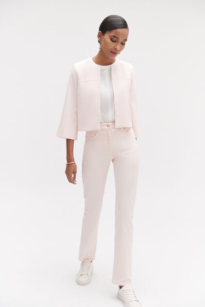 pantalon droit darling rose clair femme