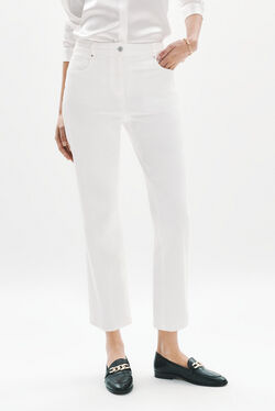 Pantalón como marfil mujer