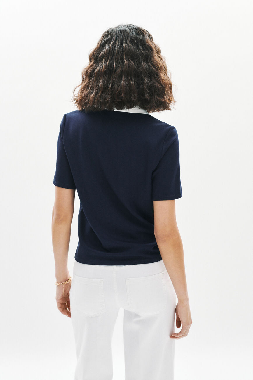 T-shirt Terry bleu marine femme