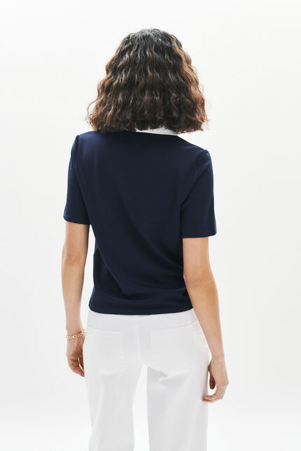 T-shirt Terry bleu marine femme
