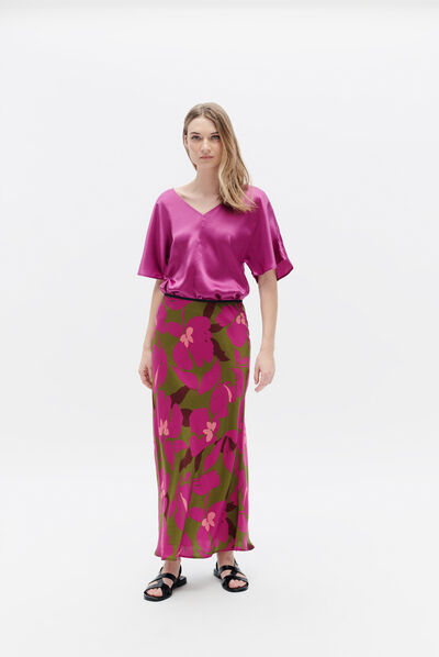 Jupe jvalentina1 vert olive femme
