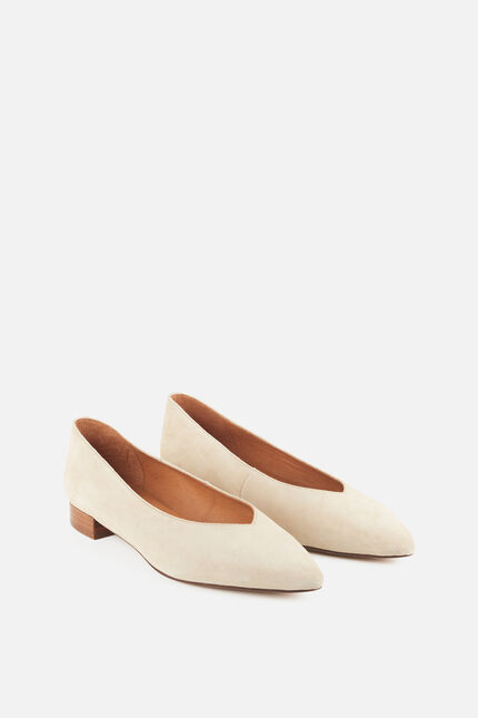 Ballerines Aria en cuir naturel sable femme