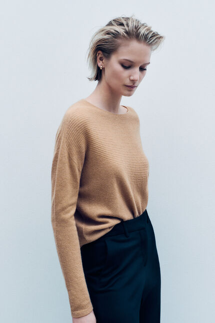 Pull Mlindsay made in Italy camel femme