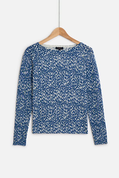 pull lucky bleu femme