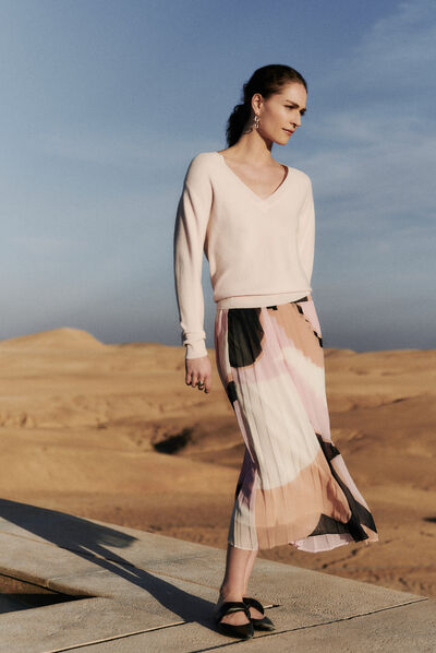 pull roxanne rose clair femme