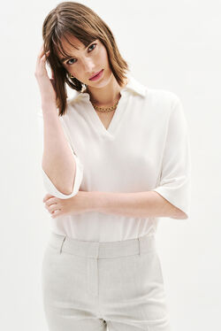 Tee shirt elisa elfenbein damen