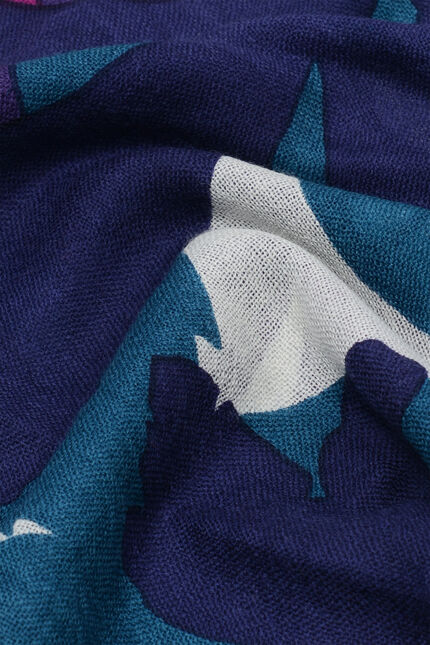 Foulard Lauriane 100% laine vert émeraude femme