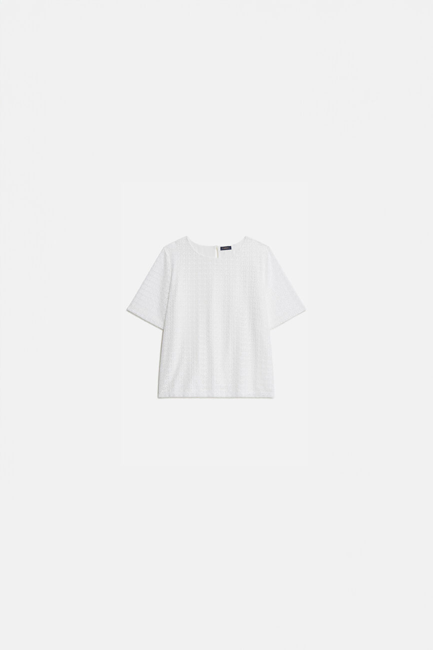T-shirt tboxy ivoire femme