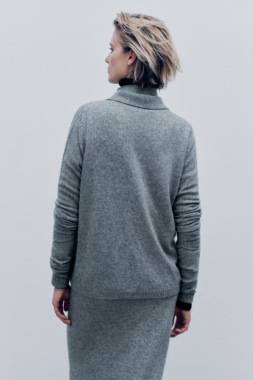 Mpatty sweater made in Italy grey woman