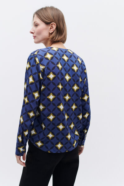Camisa Didou azul eléctrico mujer