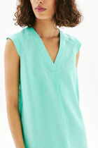 Pamela 100% linen dress mint green woman
