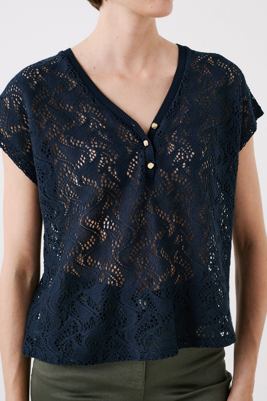 tnoe T-shirt navy blue woman