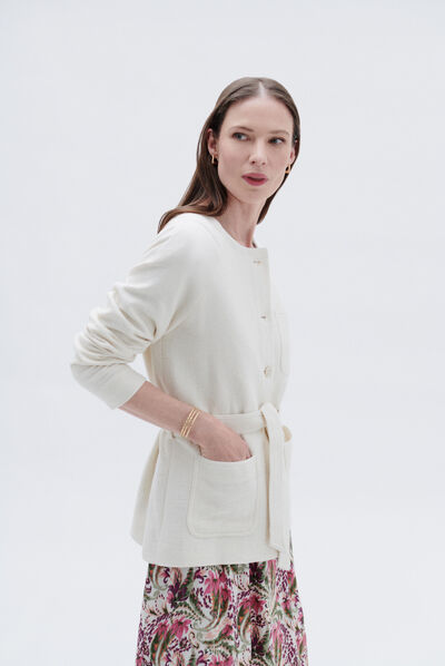 Veste tehanie ivoire femme