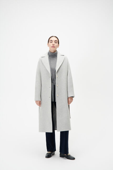 Manteau gapitre gris clair femme