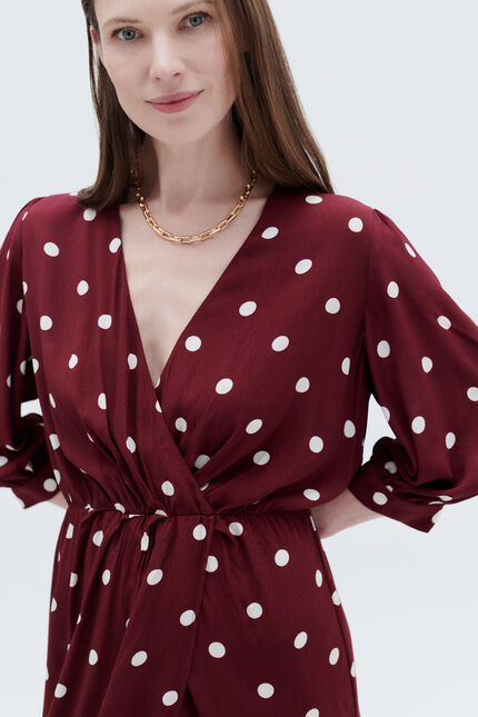 Rayan dress burgundy woman