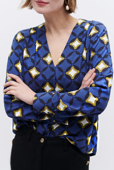 Camisa Didou azul eléctrico mujer