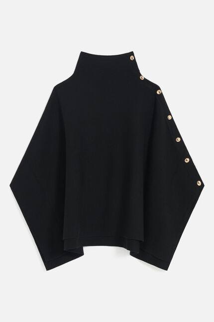 Poncho helvira noir femme