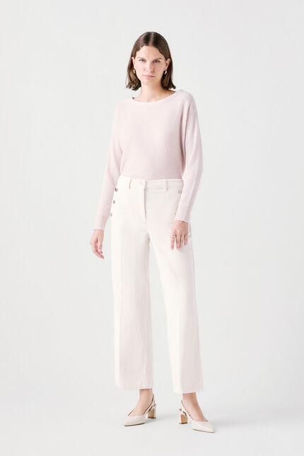 Pantaloni Prunelle avorio donna