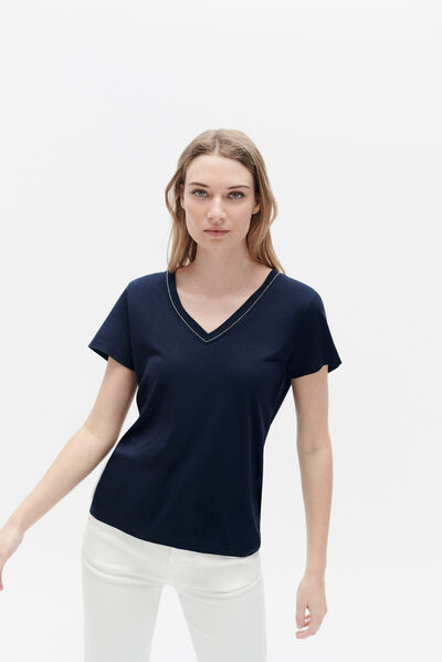 t-shirt taylor bleu marine femme