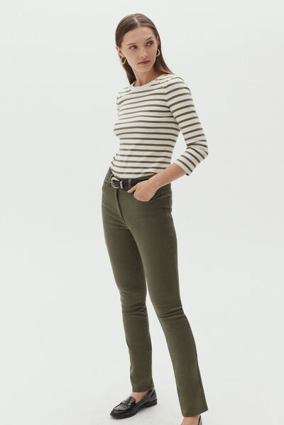 Broek Chicago khakigroen vrouw