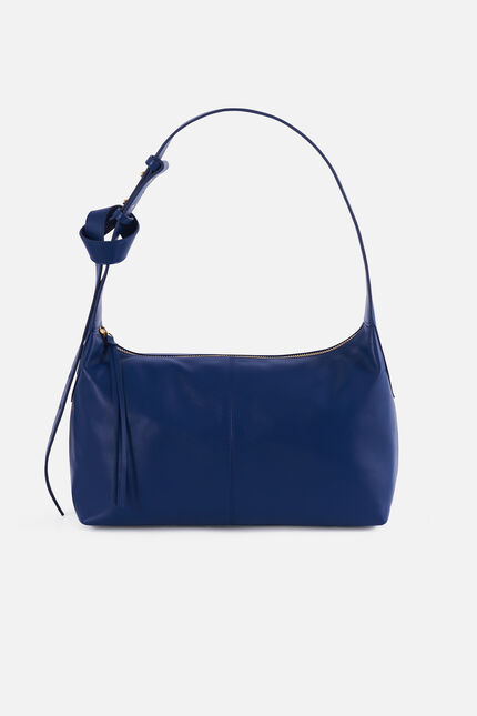 Sac soane en cuir naturel bleu foncé femme