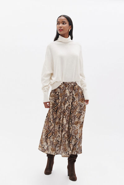Jupe jenina1 marron femme