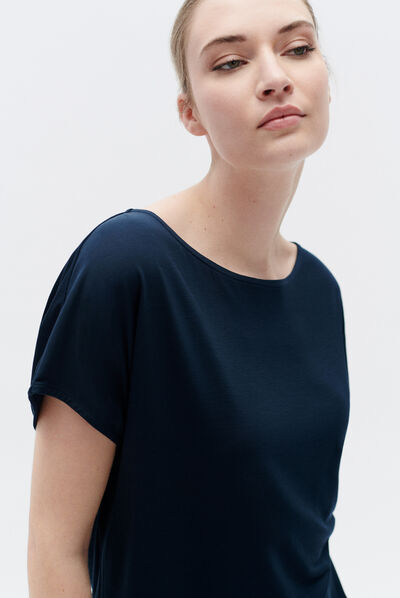 tshirt testher bleu marine femme