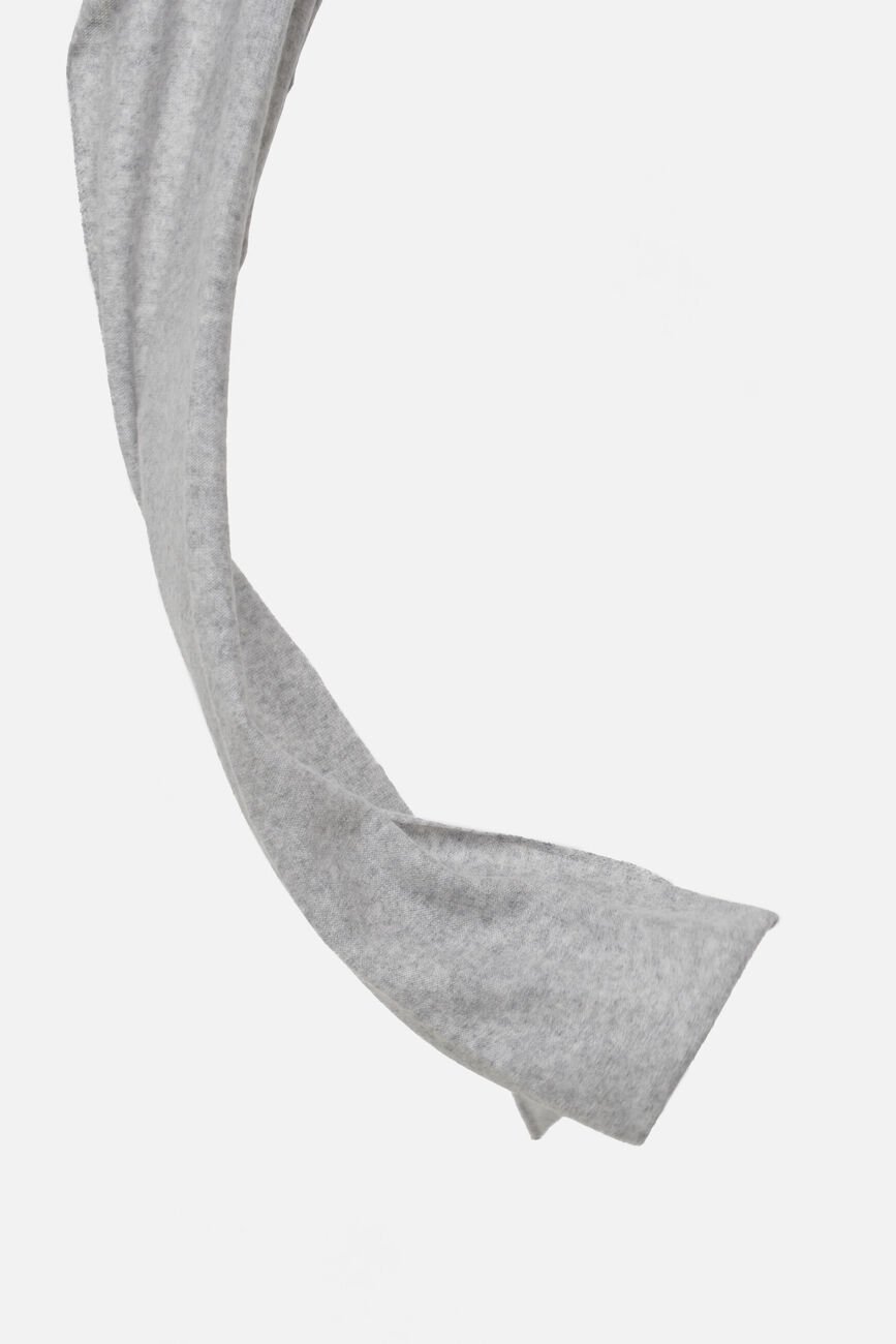 Mabel 100% cashmere scarf light grey woman