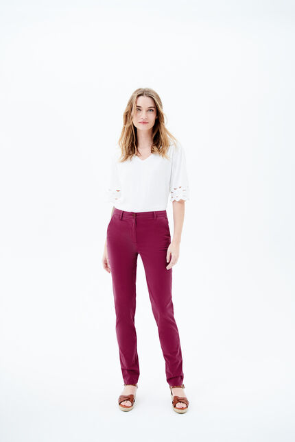 pantalon adelmo rose framboise femme