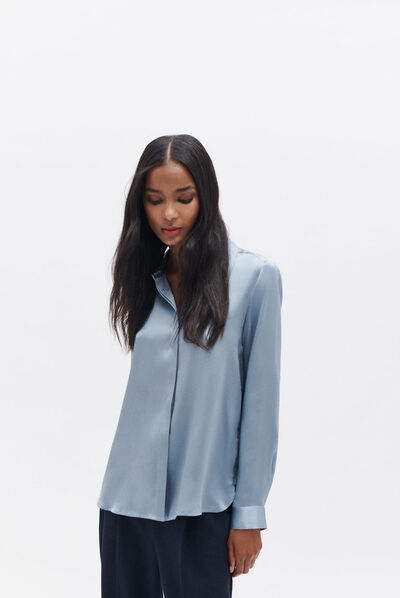 Chemise cjamie1 bleu ciel femme