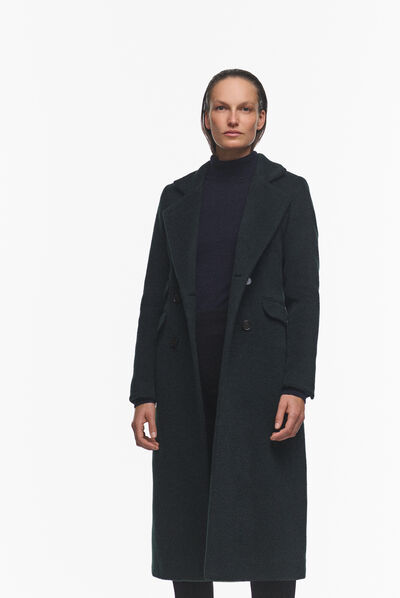 Manteau numero3 c1 vert fonce femme