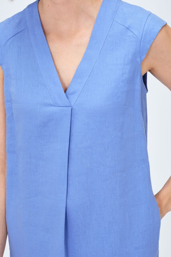 robe pamela 100 lin bleu violet femme robe pamela 100% lin bleu violet femme
