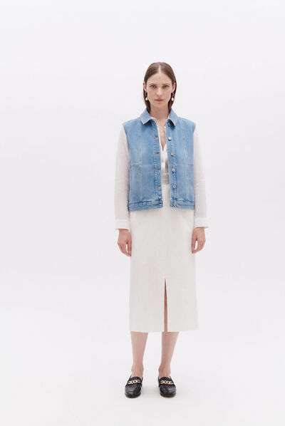 Giacca vmolly denim baby blu donna