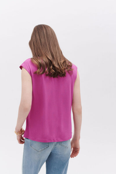 T-shirt tkaren violet clair femme