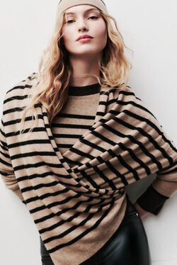 Écharpe Moelya 100% cachemire sable femme